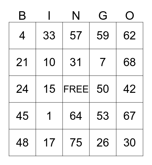 V&V BINGAO DA SORTE Bingo Card