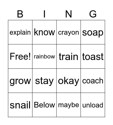 unit 10 Bingo Card