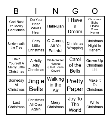 CHRISTMAS MIX VOL.1 Bingo Card