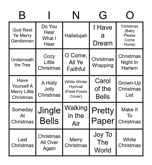 CHRISTMAS MIX VOL.1 Bingo Card