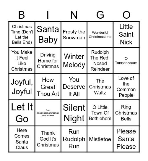 CHRISTMAS MIX VOL.2 Bingo Card