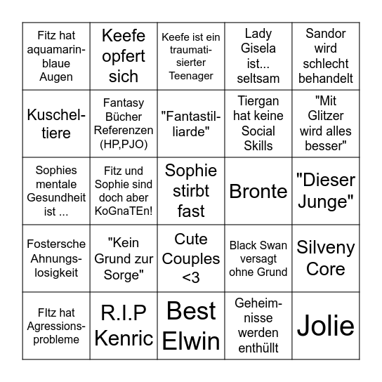 Keeper Bingo! Bingo Card