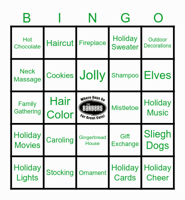 Holiday Bingo Card