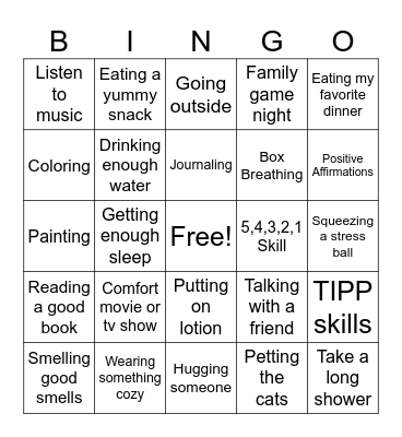 Positivity Bingo Card
