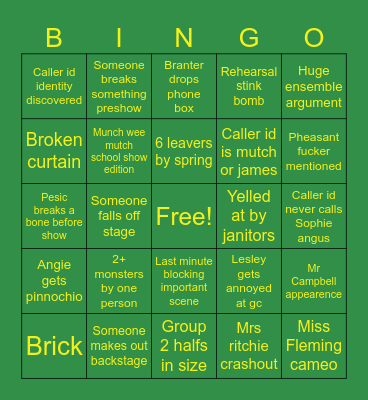 Shrek bingo!! Bingo Card