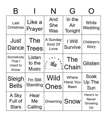 I'm Dreaming of a White Christmas Bingo Card