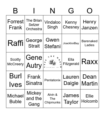 Jingle Bells Bingo Card