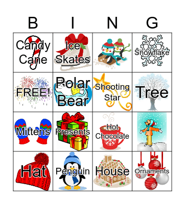 Winter Wonderland Bingo Card