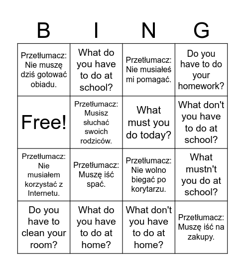 Bingo Card