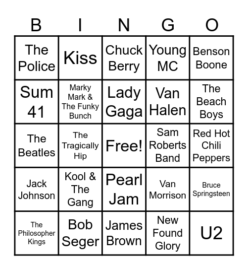 Bingo Game 2 December Bingo Card