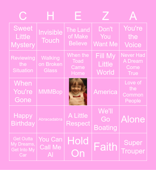 🎂 Cheryl's Birthday Bingo! 🎈 Bingo Card