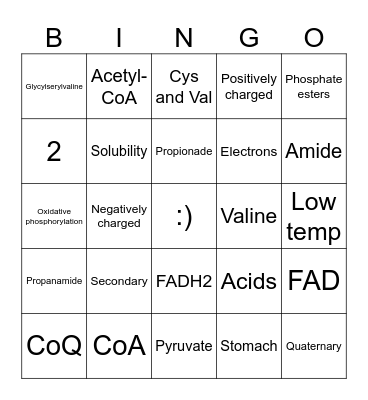SCI0006 Test 4 Review Bingo Card