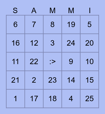 endgoal: durin Bingo Card