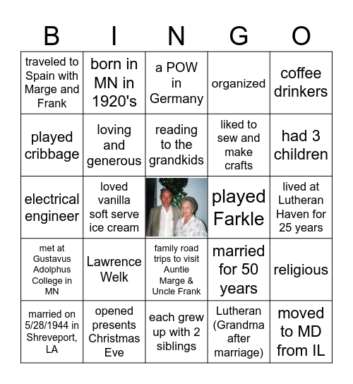LOIS & AL BINGO Card