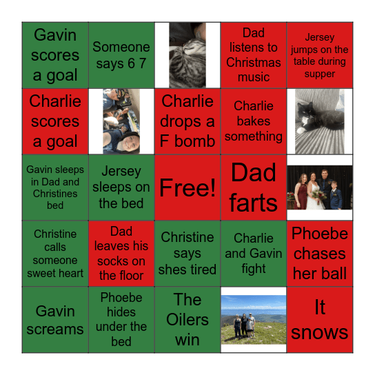 Poirier Family Bingo Card