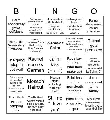 Say Something Bingo Card