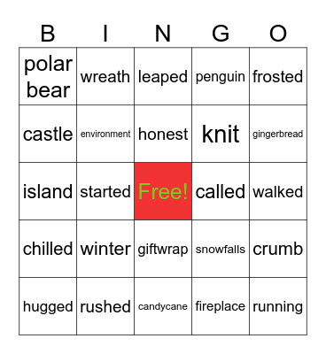 December 5th Grade Bingo Card