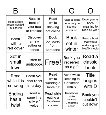 December Diversion Bingo Card