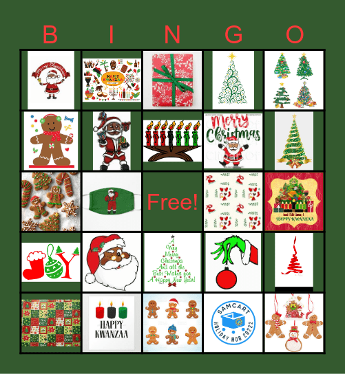 BOLD Holiday Bingo Card Bingo Card