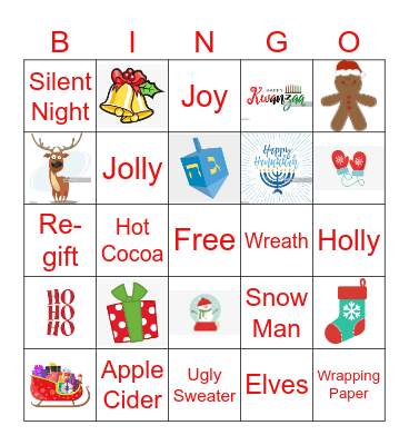 BOLD Holiday Bingo Card #2 Bingo Card
