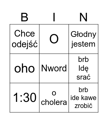 Maćkula bingo Card