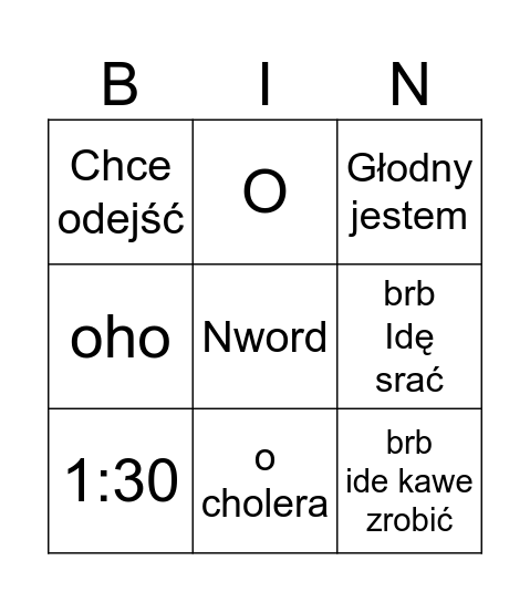 Maćkula bingo Card