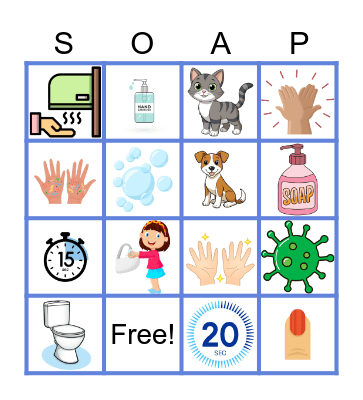 Handwashing BINGO Card