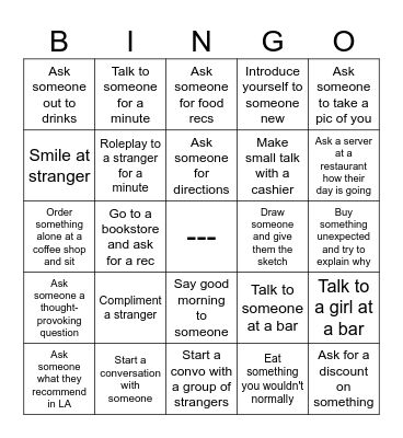 LA Bingo Card