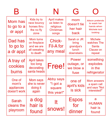 Christmas Cookie Bingo 2025 Bingo Card