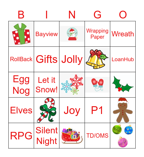 Guild Holiday Bingo Card