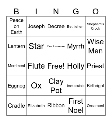 Christmas Bingo Card