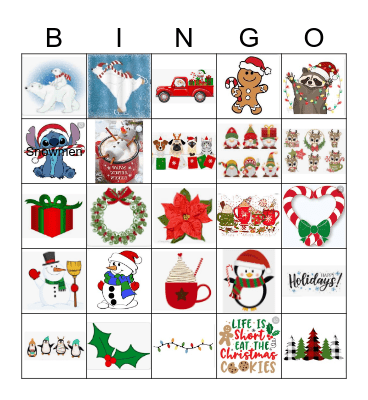 Winter time Bingo Card