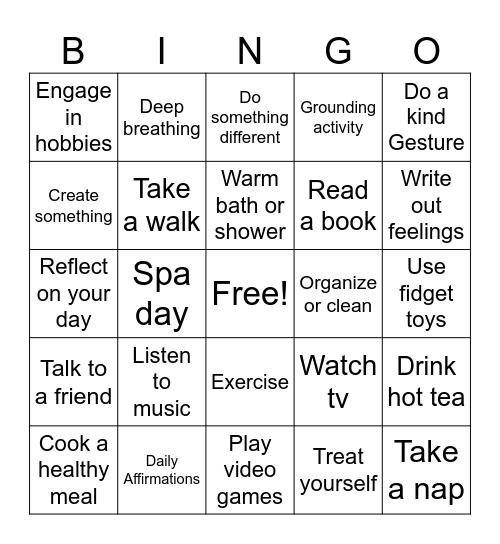 Social Emotional Learning Bingo! Bingo Card