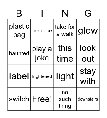 Fright in the Night Bingo Card
