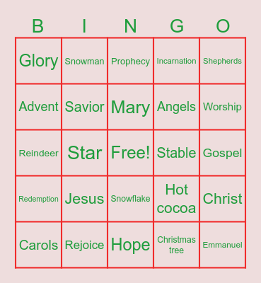 CHRISTMAS BINGO Card