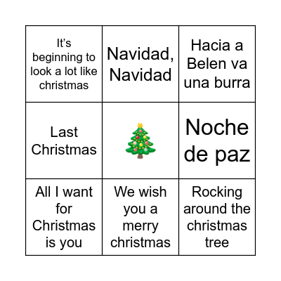 Bingo Navideño Bingo Card