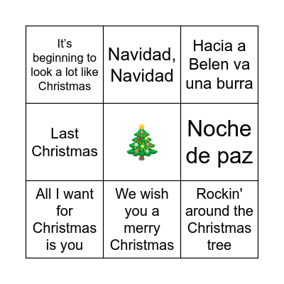 Bingo Navideño Bingo Card
