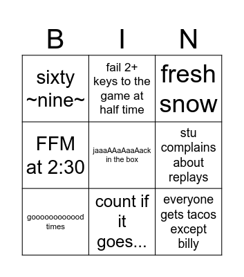 100%causation Bingo Card