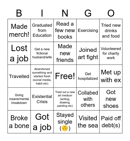 Gomz 2025 Bingo Card Bingo Card