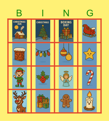 CHRISTMAS Bingo Card