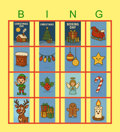 CHRISTMAS Bingo Card