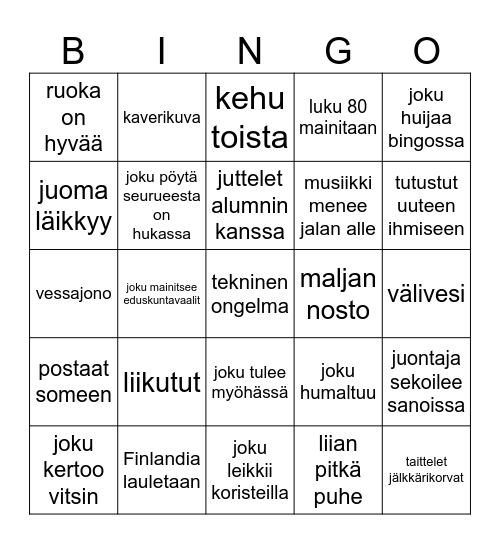 Vujubingo Card