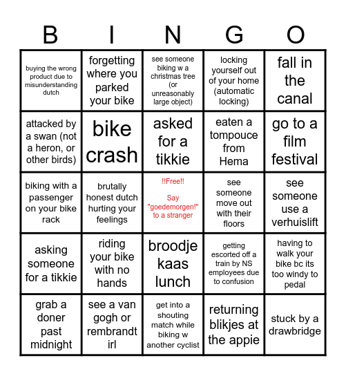 gezellig! Bingo Card