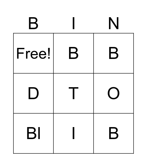 Bingo Card