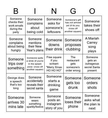 Edgemas Bingo 2025 Bingo Card
