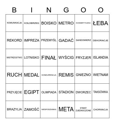 CZAS WOLNY III Bingo Card