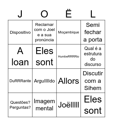 Interpretação Bingo Card