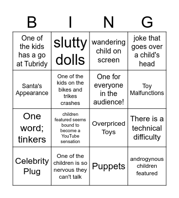 Toy show 2025 Bingo Card