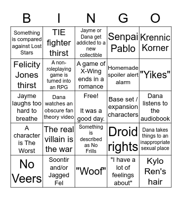 Imperial Hearts Bingo Card