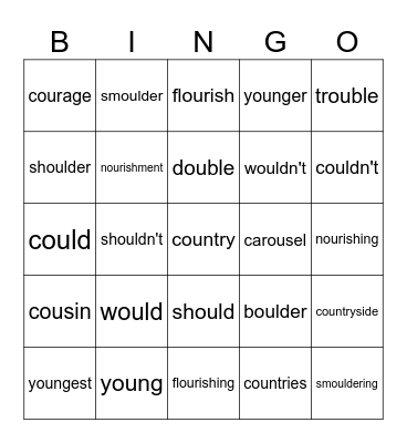 ou Bingo Card